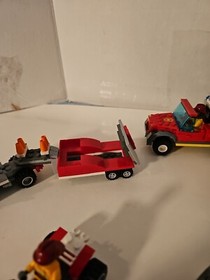 LEGO City Fire Truck  (4209) Semi Truck 2 Mini Figures Lot Of Lego Cars See Pics