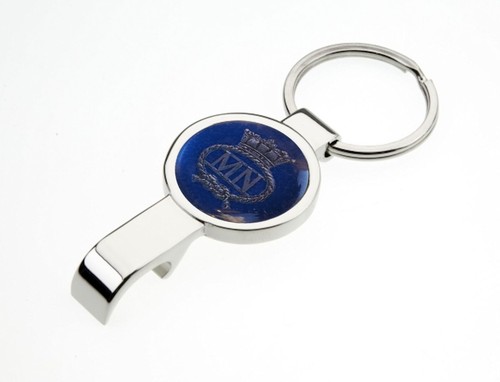 MERCHANT NAVY POLISHED METAL KEYRING AND BOTTLE OPENER