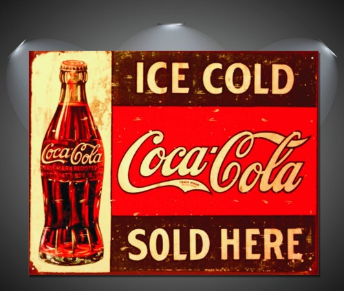 A0 A1 A2 A3 A4 Coca Cola Coke Vintage CANVAS Art Print