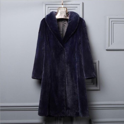 2019 Hot Chic Luxury Women Genuine Mink Fur Thick Winter Long Coat Parka Outwear