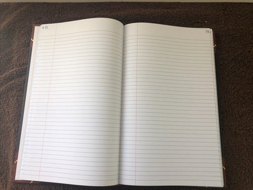 Adams Account Record Hard bound Ruled Book 11 3//4/" x 7 1//4/" 300 Pages ARB711R30