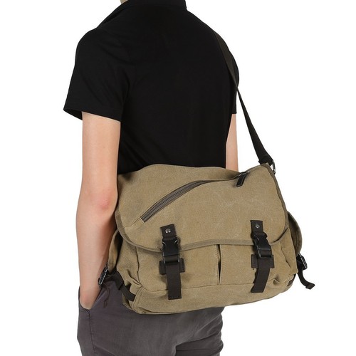 Men/'s Vintage Canvas Schoolbag Satchel Shoulder Messenger Bag Laptop Bags New TE