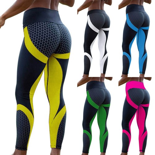 Women High Waist Yoga Pants Sports Fitness Gym Stretch Leggings Trousers Sightly