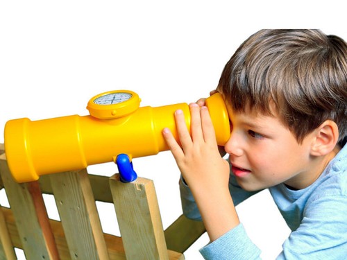 BLUE Telescope with compass for CLIMBING FRAMES outdoor toys