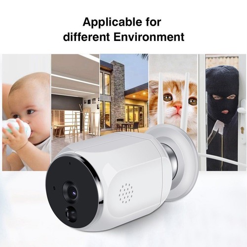 1080P HD Wireless Battery Powered Security Camera Outdoor Monitor Rechargeable
