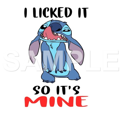 Disney Stitch sublimation or lt color iron on transfer