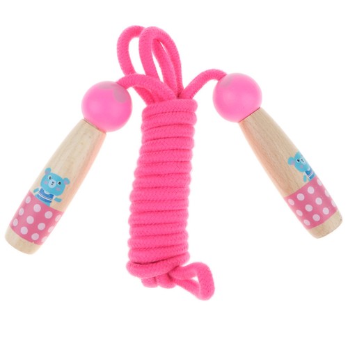 Pink Handle Adjustable Jump Rope for Kids and Adults Outdoor Fun Activity
