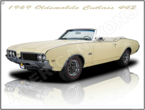 Fully Restored 1969 Oldsmobile Cutlass 442 Convertible New Metal Sign