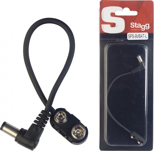 Guitar Effects Pedal links Stagg SPS-9VBAT 15cm DC POWERCABLE MALE-BAT.9V