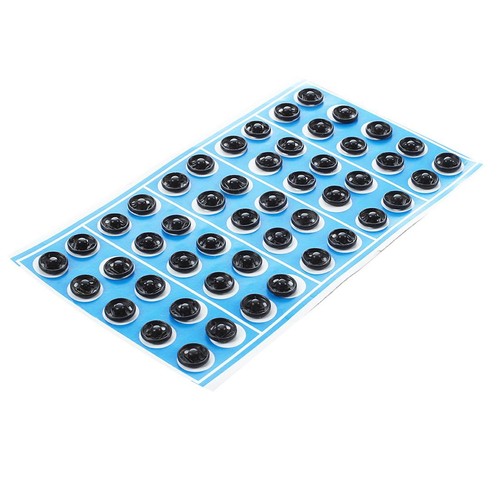 Clothes Sewing 8mm Press Studs Buttons Fastener Black 50 Pcs Y6P4
