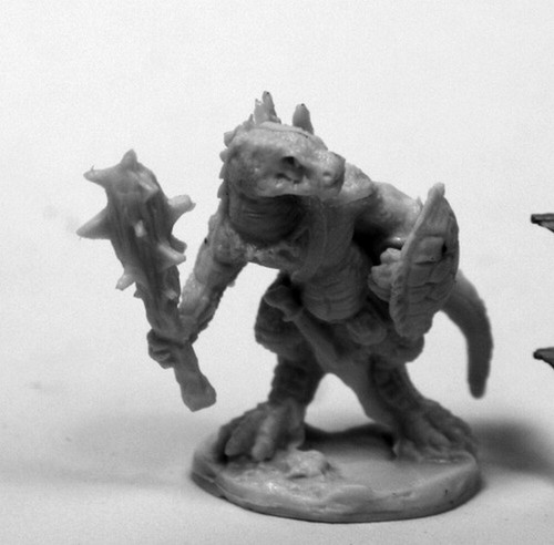 Bones DHL Reaper Miniatures Lizardman w// Club and Shield 77426