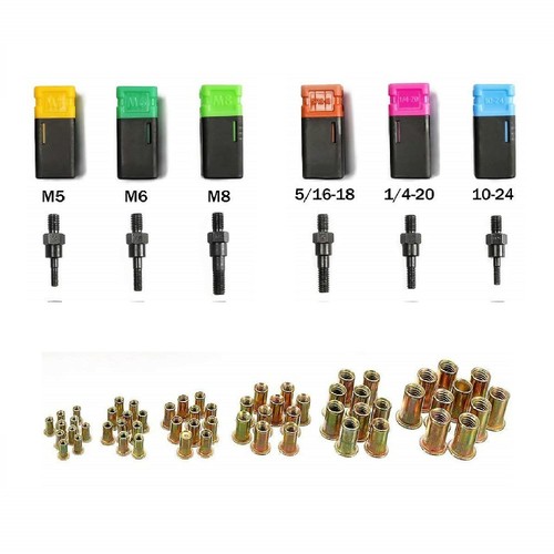 Rivet Nut Tool Kit Hand Riveter Gun Rivnut Setter NutSert Rivet Nuts Set Include