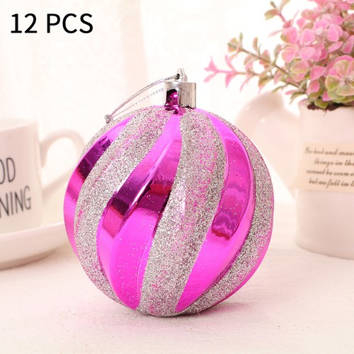 12Pcs Shatterproof Christmas Tree Decoration Mini Baubles 60mm Pratcical BUX