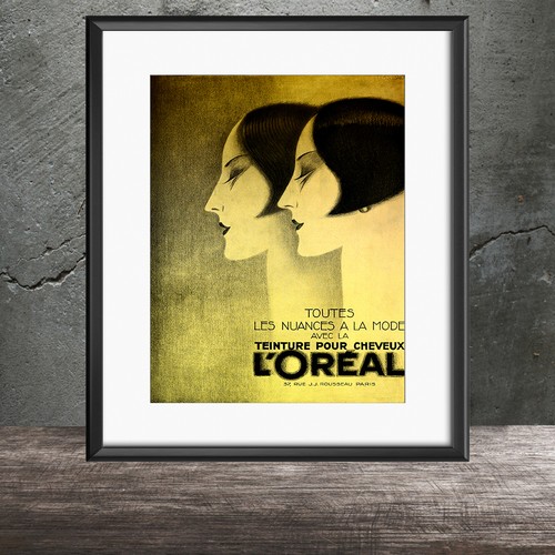 Loreal Art Deco Advert Gold NEW Two Size Options Print Poster