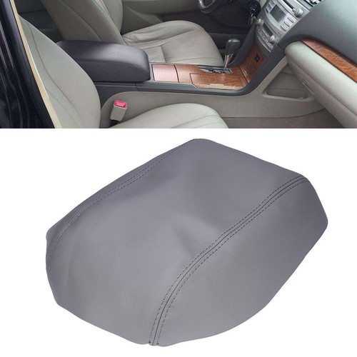 Leather Center Console Lid Armrest Cover Skin Gray For 2007 08 09 10 11 Camry US