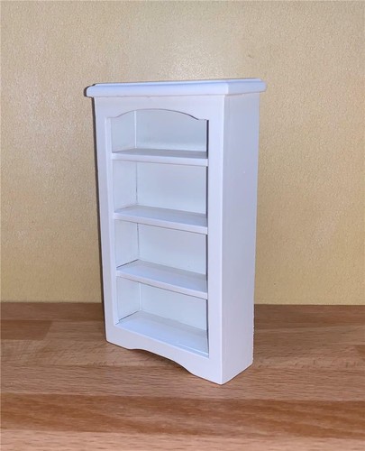 MINIATURE DOLLHOUSE 1:12 SCALE WHITE BOOKCASE T5259