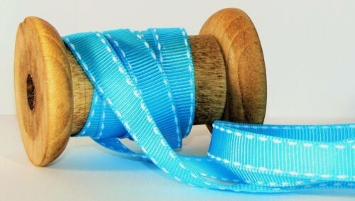 10mm x 10mtrs Saddle Stitch Grosgrain Ribbons /<19 colours/> FREE DELIVERY
