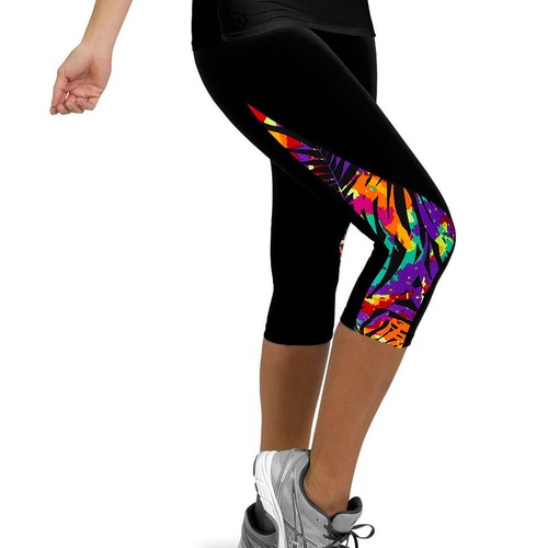 Damen Yoga Hosen Shorts Sporthose Fitness Freizeit Jogging Pants Leggings PD