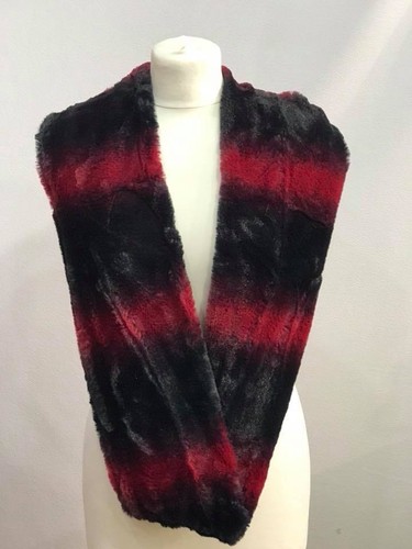 WOMEN LADIES SNOOD SCARF SOFT WINTER FLUFFY FUR PLAIN DOUBLE LOOP SNOOD WARMER