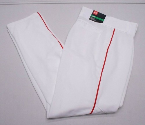 Under Armour Mens White Open Bottom Cut Relaxed Fit Baseball Pants NWTs Other