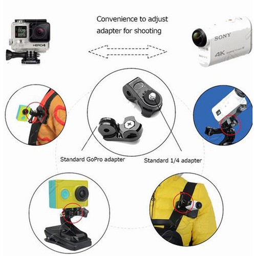 Monopie Accesorios Kit Para Gopro pro Hero 7 6 5 Go 3 SJ4000 SJ5000//Xiaomi yi