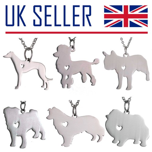 Pom Collie Pug Whippet French Bulldog Poodle Dog Breed Necklace Spitz