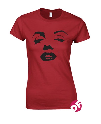 Marilyn Monroe Tshirt Ladies Petite Fitted Retro Style drawn graphic design NEW
