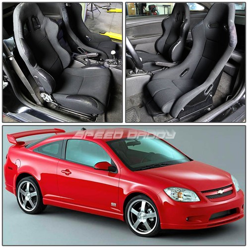 FOR 05-10 CHEVY COBALT//G5 2X LOW MOUNT RACING BUCKET SEAT TENSILE STEEL BRACKET