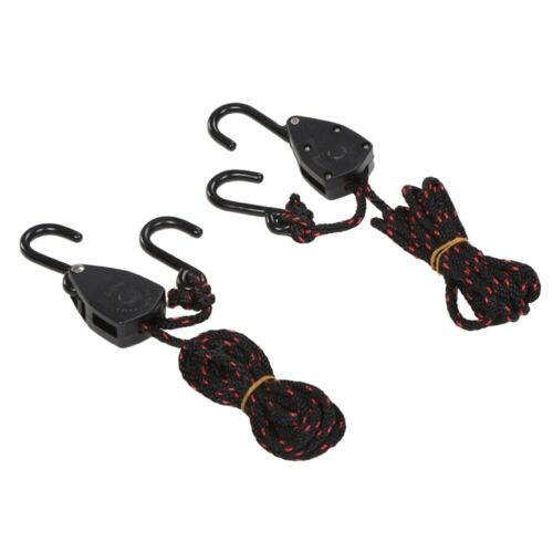 2 //4 PCS 3//8/" Ratchet Kayak Canoe Bow Stern Tie Downs Heavy Duty Rope Hanger