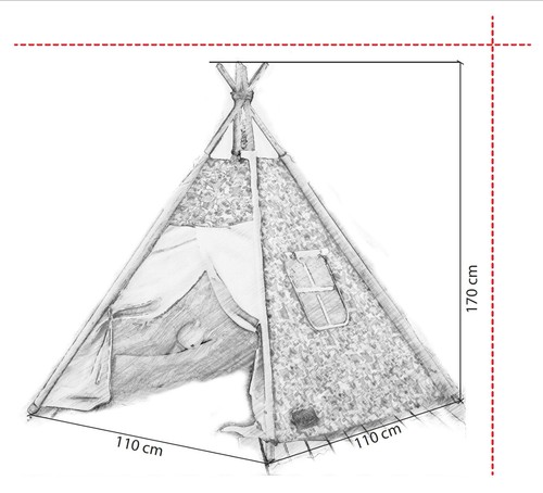 TIPI Kinderzelt Spielzelt Indianerzelt /"Elfique/" by Klara Brist