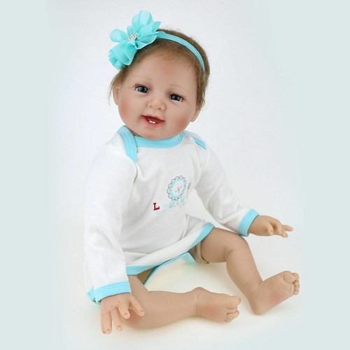 22/'/' Handmade Lifelike Newborn Soft Body Silicone Vinyl Reborn Baby Dolls Gifts