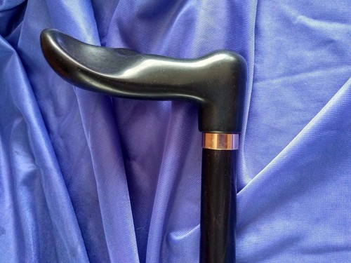 BRAND NEW BLACK LEFT HANDED ANATOMICAL WALKING STICK