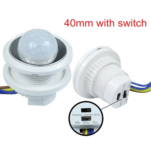 110-250V PIR Einbau Bewegungsmelder Infrarot LED Sensor Detector Schalter