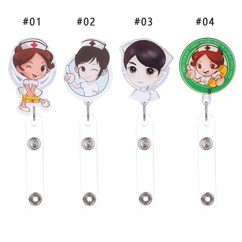 Cartoon Clip Stationery Lanyards ID Name Card Retractable Mini Badge Holder