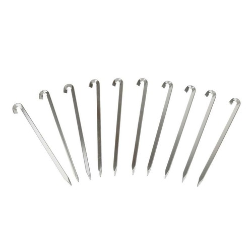 10Pcs 16cm Heavy Duty Aluminum Outdoor Camping Tent Peg Ground Nail Stakes