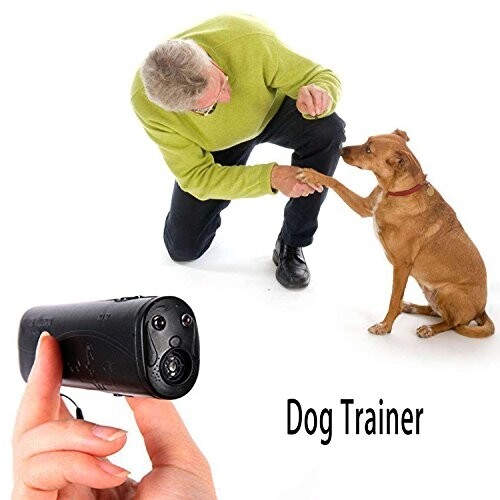 Stop Dog Barking Ultrasonic Pet Trainer LED Light Gentle Chaser Dog Controller