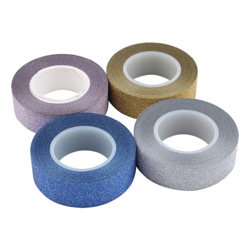 14 mm Colle Glitter Washi Tape-papier collant ruban adhésif pour Scrapbook Fabrication Carte