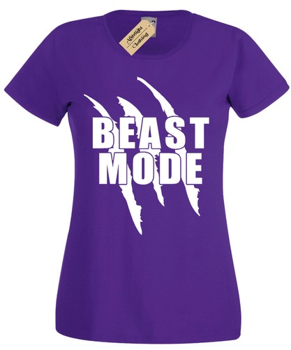 Beast Mode T-Shirt Damen Fitnessstudio Bodybuilding Motivation Training Workout