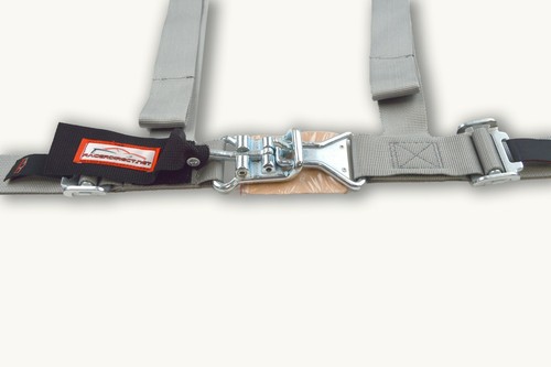 POLARIS RZR 800 2/" SEAT BELT NEW HARNESS RACE HARNESS LATCH TYPE GRAY
