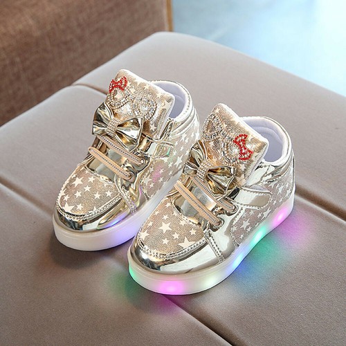 LED Light Up Luminous Shoes Kids Toddler Infants Casual Trainers Boys Girls Gift