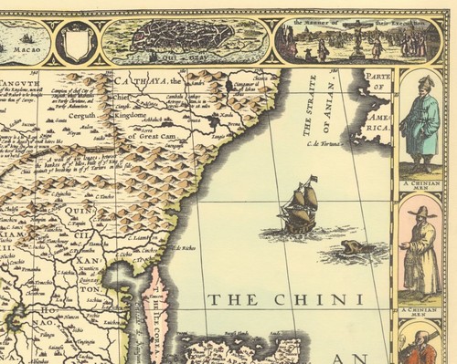 China Replica J Speed c.1626 Old Map ALL HAND COLOURED A GREAT UNIQUE GIFT!!