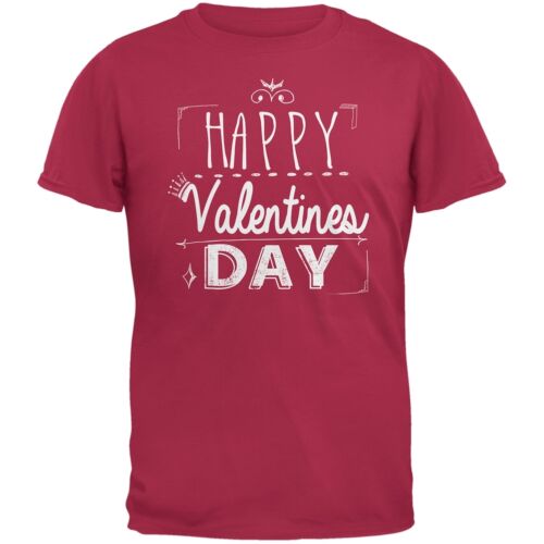 Happy Valentines Day Sign Red Adult T-Shirt