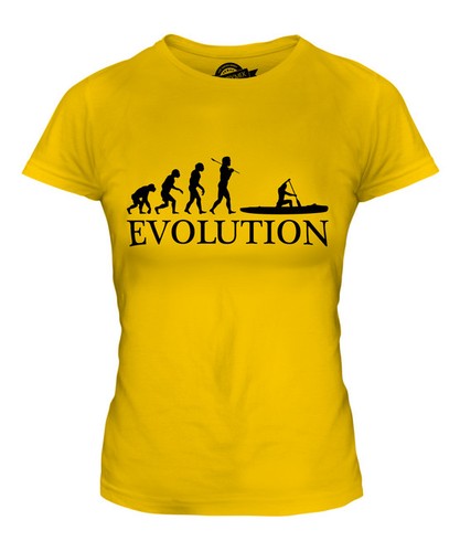CANOE EVOLUTION OF MAN LADIES T-SHIRT TEE TOP GIFT CLOTHING CANOEING