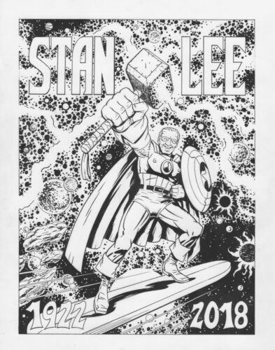 Greg Espinoza Art STAN LEE Pen /& ink Kirby Crackle 11x14 PRINT