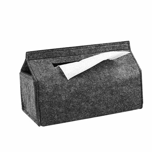 Felt Tissue Box Paper Napkin Holder Home Decoration Storage Case Office Bathroom