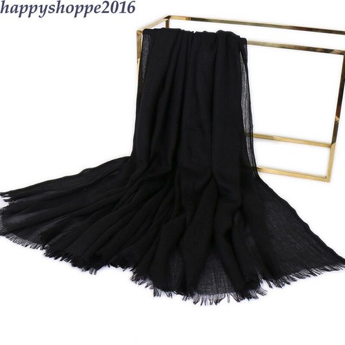 Women Cotton Scarf Hijab Muslim Wrap Long Scarves Shawl Shayla Islamic Headwear