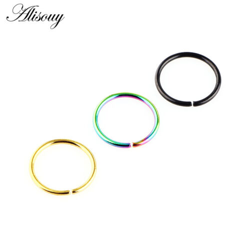 20g Seamless Nose Hoops Tragus Cartilage Piercing Anodized Endless 1/4 5/16 3/8 