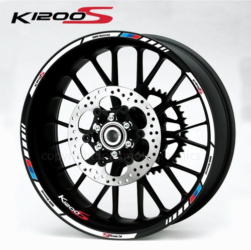 K1200S motorcycle wheel decals stickers bmw M motorrad rim stripes k1200 S