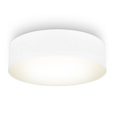 Ceiling Light Fabric Shade Lamp 2 Light Living Room Bedroom Hallway 38 cm White
