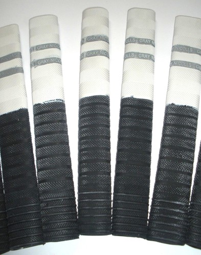 PACK OF 10 NEW GRAY NICOLLS ZONE PLUS CRICKET BAT REPLACEMENT GRIP WHITE BLACK